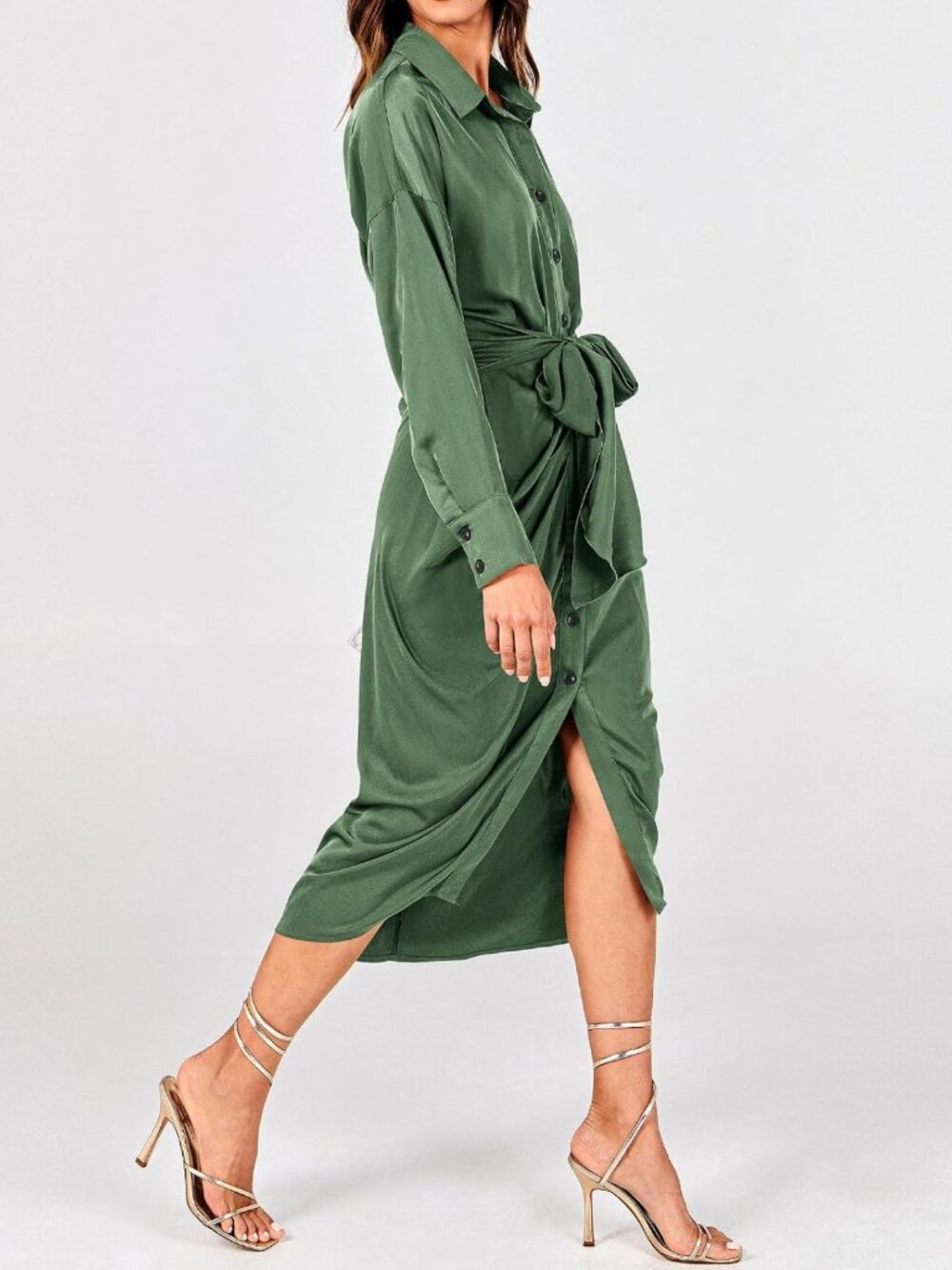 Chic Button-Down Fall Dress for Women | Trendy Casual Style, Perfect for 2026 - Picture 8 of 8